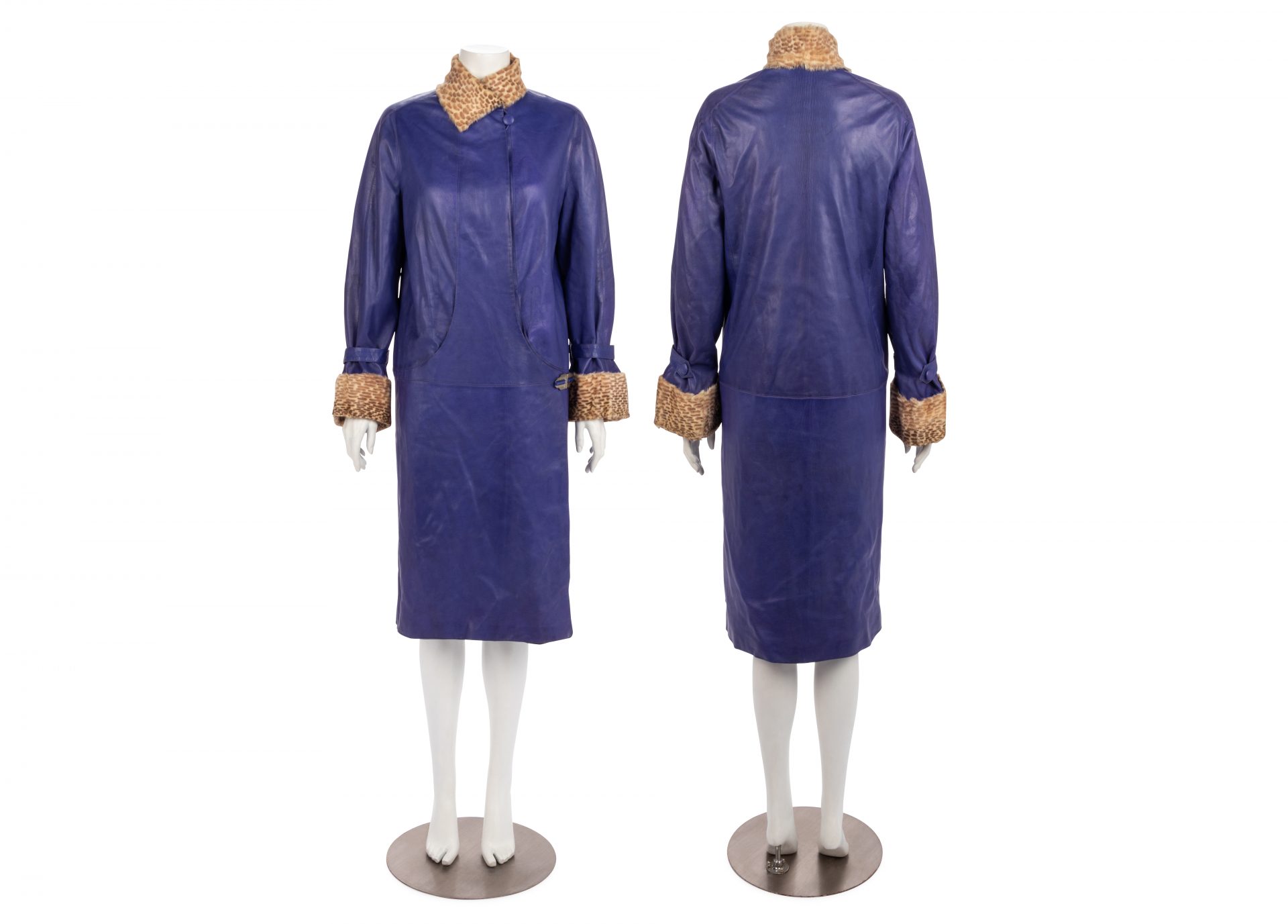 Callot Soeurs Leather and Fur Coat