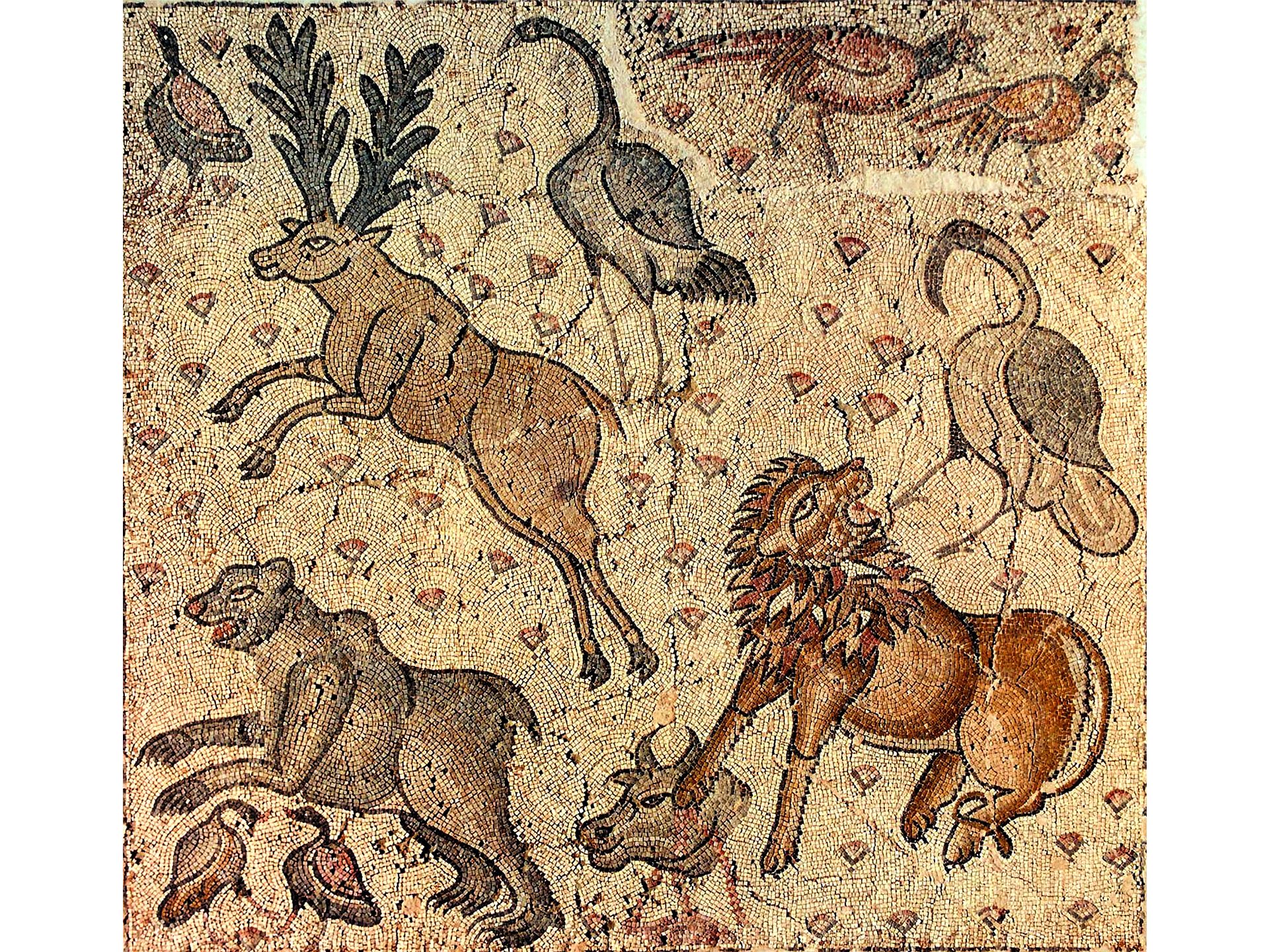 A Late Roman Polychrome Stone Mosaic